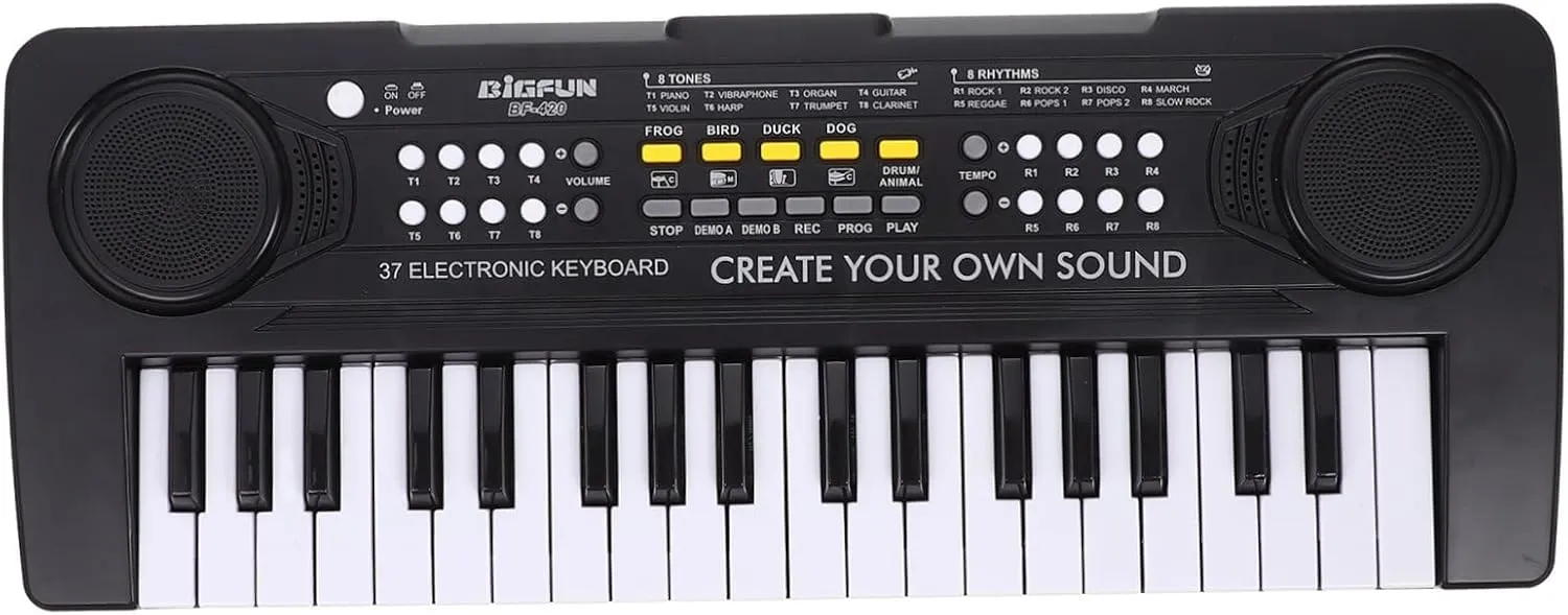 Yardwe Multi Functional Simulation Piano for Key Electronic Keyboard with Microphone Adorable Musical Instrument to Enhance Hand Eye Coordination and Finger Flexibility
