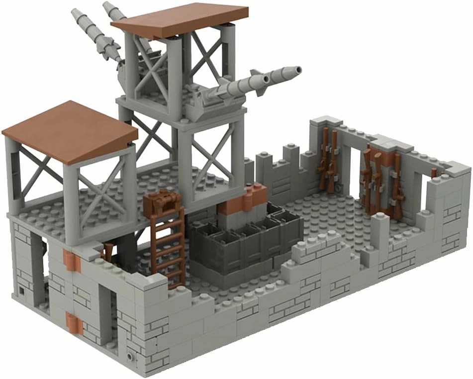 YEIBOBO ! DIY Military Series Building Bricks Model Set, Simulation Military War Scene Equipment Accessories - 267pcs (Military Base)