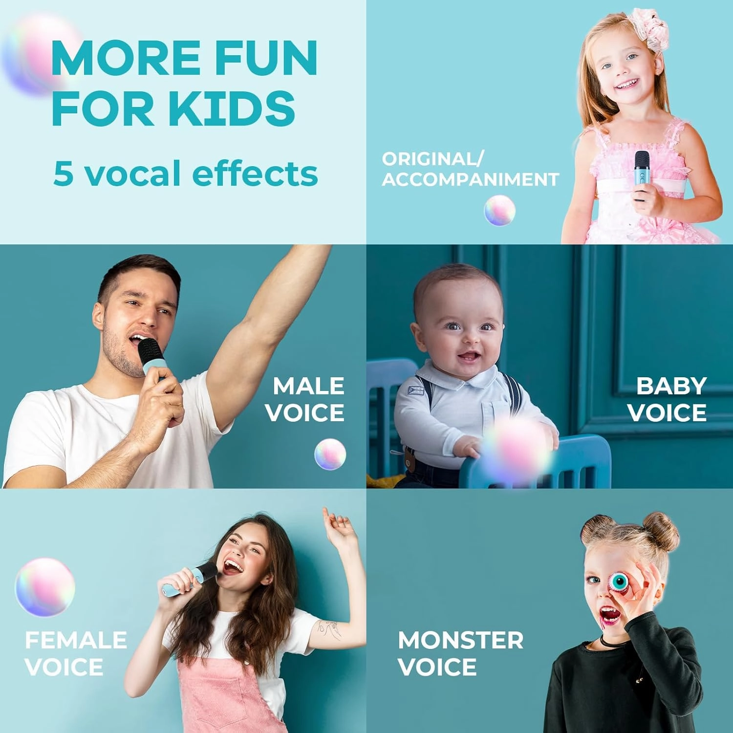 YLL Mini Karaoke Machine for Kids, Portable Bluetooth Speaker with Wireless Microphone, Most Popular Birthday Toys Gifts for Boys 3 4 5 6 7 8 9 10 11 12   Party Family School(Blue 1 Mic)