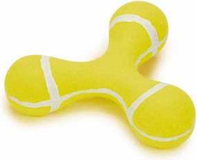 Zanies Triple Knob Tennis Ball Toy 6.75in Yellow