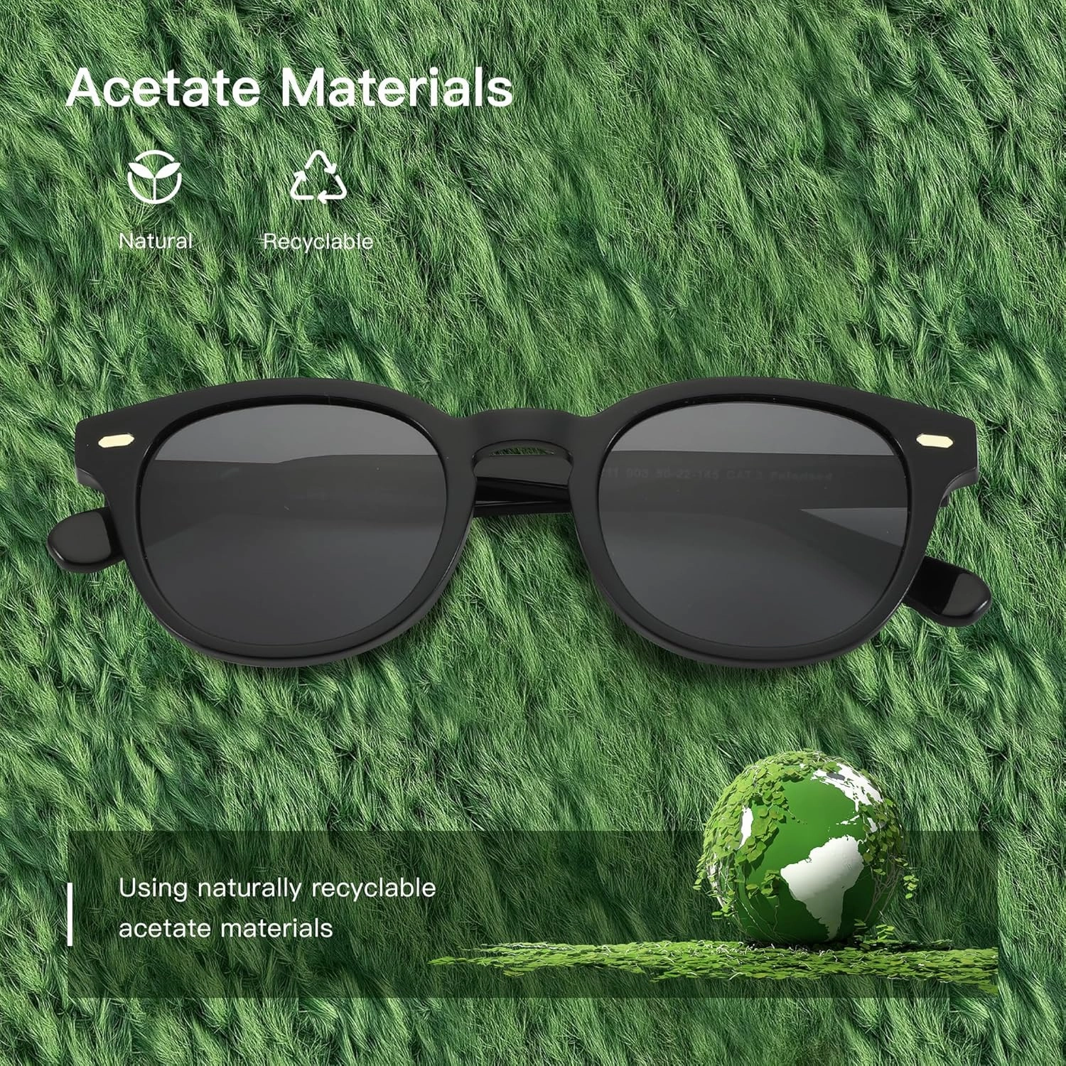 ZENOTTIC Women Sunglasses Polarized Trendy: Retro Round Sun Glasses UV Protection - Classic Designer Shades Unisex