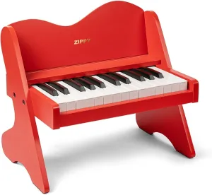 ZIPPY Kids Piano Keyboard, 25 Keys Digital Piano for Kids, Volume Adjustable, Mini Music Educational Instrument Toy, Wood Toy for Toddlers Girls Boys